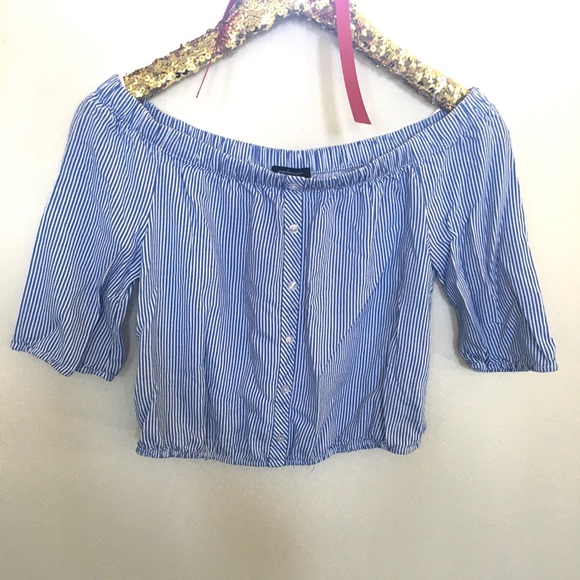 Ambiance Tops - Off the shoulder crop top